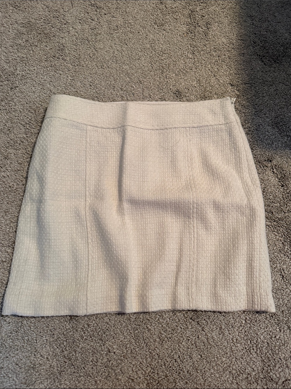 Banana Republic Cream Textured Mini Skirt